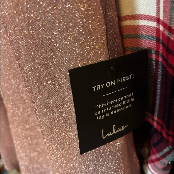 Lulu's Got You Glowing Light Sparkly Lace-Up Skater Dress - Picture 4 of 5